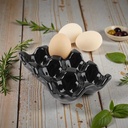 Huevera ceramica 6 unidades Negro