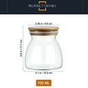 Set contenedor de alimentos ceramica tapa bambu