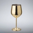 Copa metálica vino Dorado