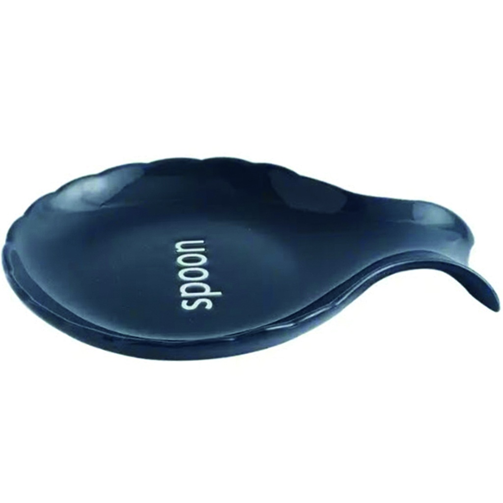 Reposa espumadera cucharon sobre mesada cerámica Azul