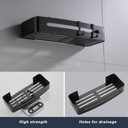 Estante rectangular aluminio Negro