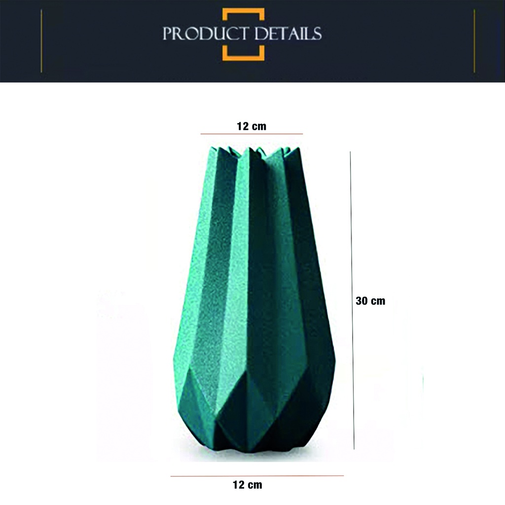 Florero Nórdico cemento Esmeralda