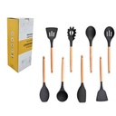 Utensilios madera silicona 8 piezas