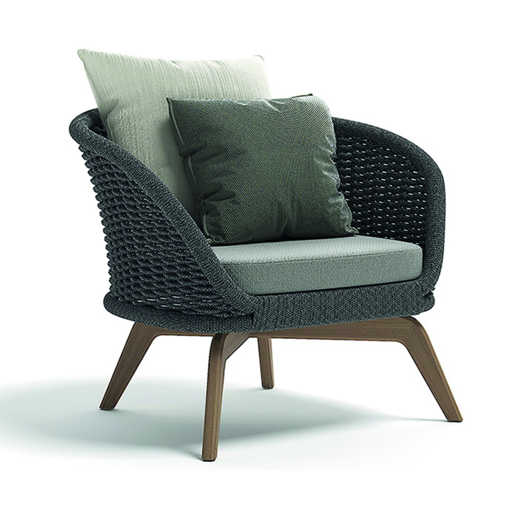 Sofá 1 cuerpo Ludo de exterior interior Gris