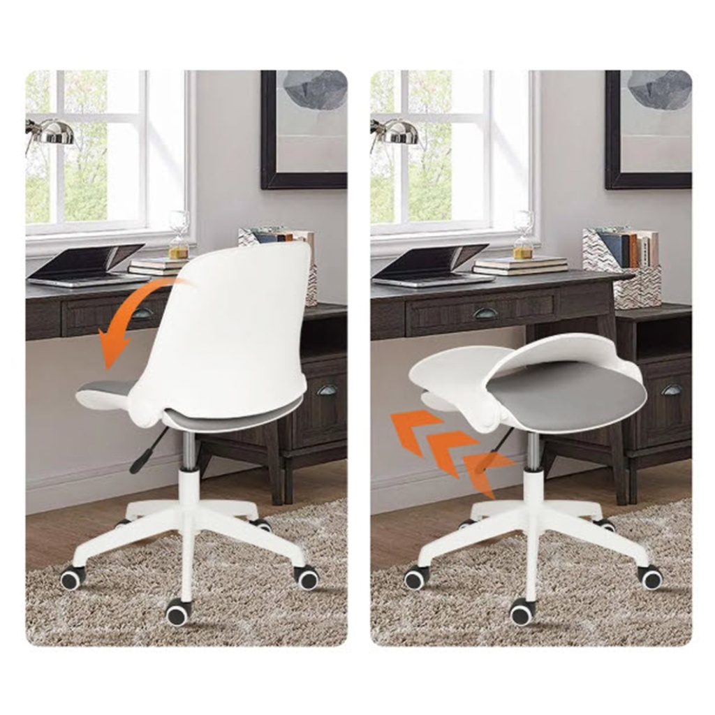 Silla de escritorio Iceland Blanco/Rosa