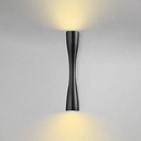 Luminaria Aplique de pared exterior interior Grande Negro