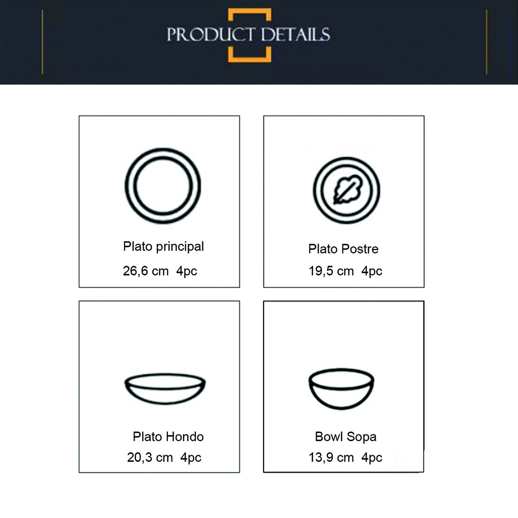 Juego de vajilla 16 piezas