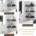 Estante esquinero aluminio Negro