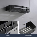 Estante rectangular aluminio Negro