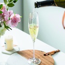 Copa champagne corte oblicuo