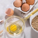 Batidor manual 32cm Dorado