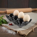 Huevera ceramica Negro
