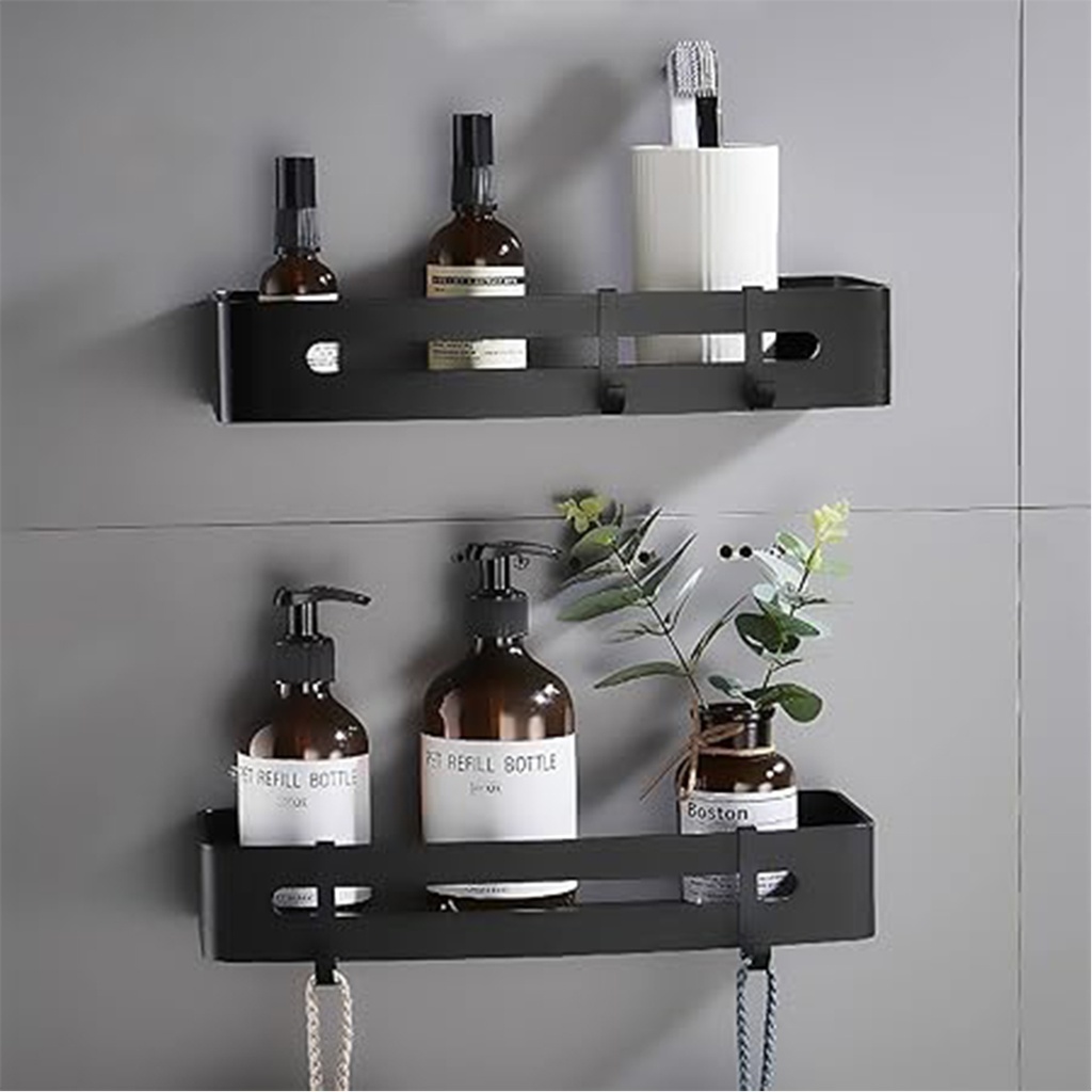 Estante rectangular aluminio Negro