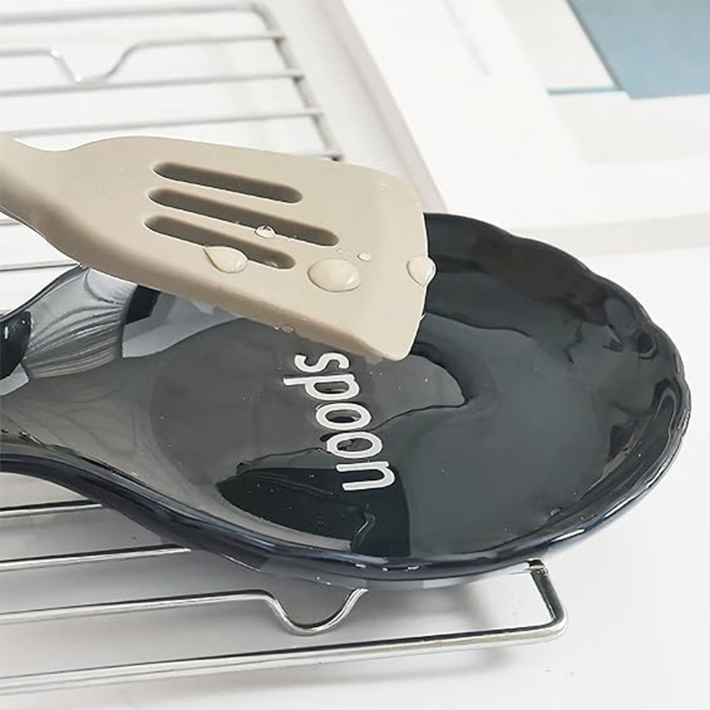 Reposa cucharon cerámica Negro