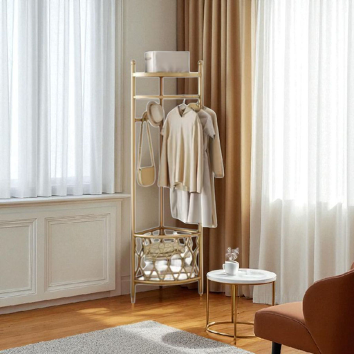 [DT5119] Perchero esquinero Dorado