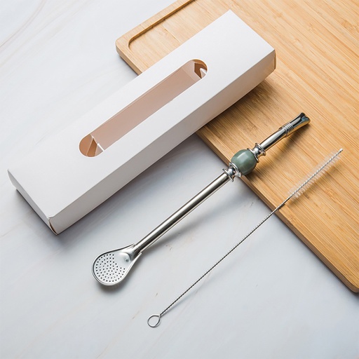 [DT5058G] Bombilla acero con aplique desarmable Gris