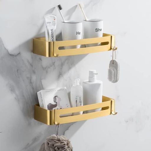 [DT1002D] Estante rectangular aluminio Dorado