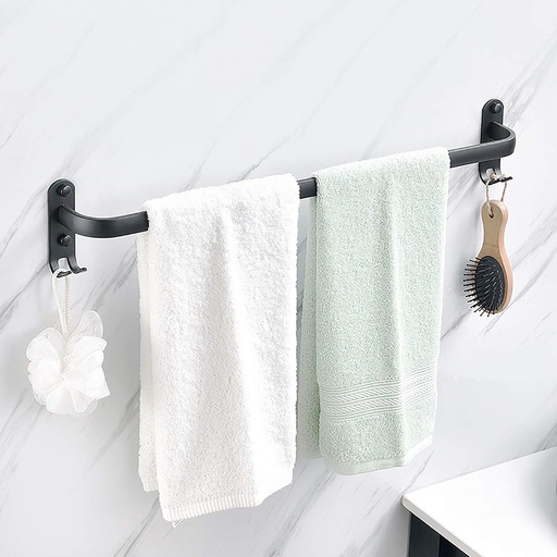 [DT1052N] Toallero barra 60cm Negro