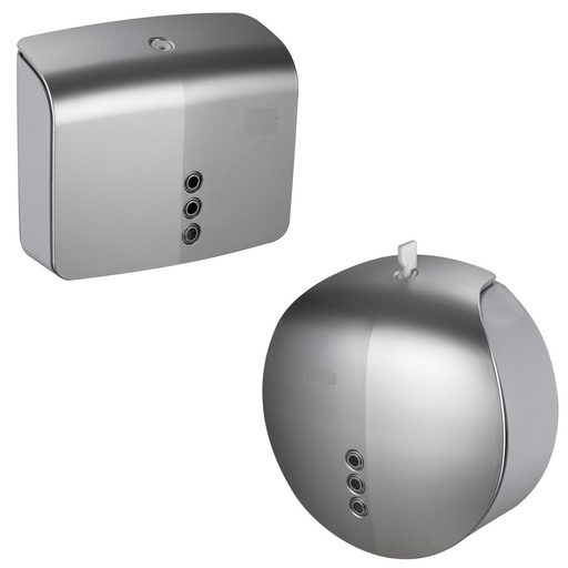 [DTVS907P] Dispensador de papel + dispensador de toalla Plateado