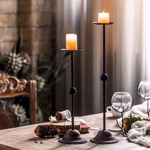 [DT9030] Porta vela candelabro hierro Set x 2