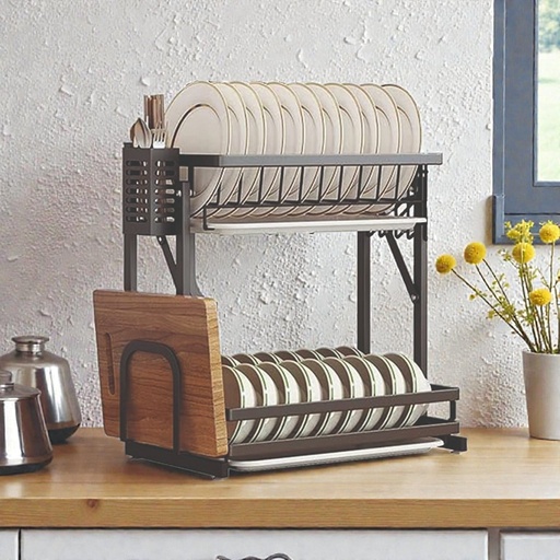 [DT2293B] Organizador escurridor plegable 2 niveles