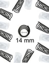 Espiral plastico rulo para encuadernar 14 mm. Paq. x 50