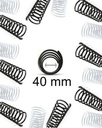 Espiral plastico rulo para encuadernar 40 mm. Paq. x 20
