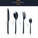 Juego cubiertos 24 piezas en caja Negro