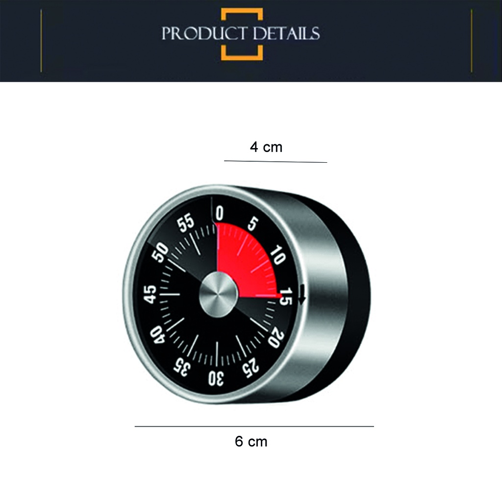 Reloj de cocina magnetico Negro