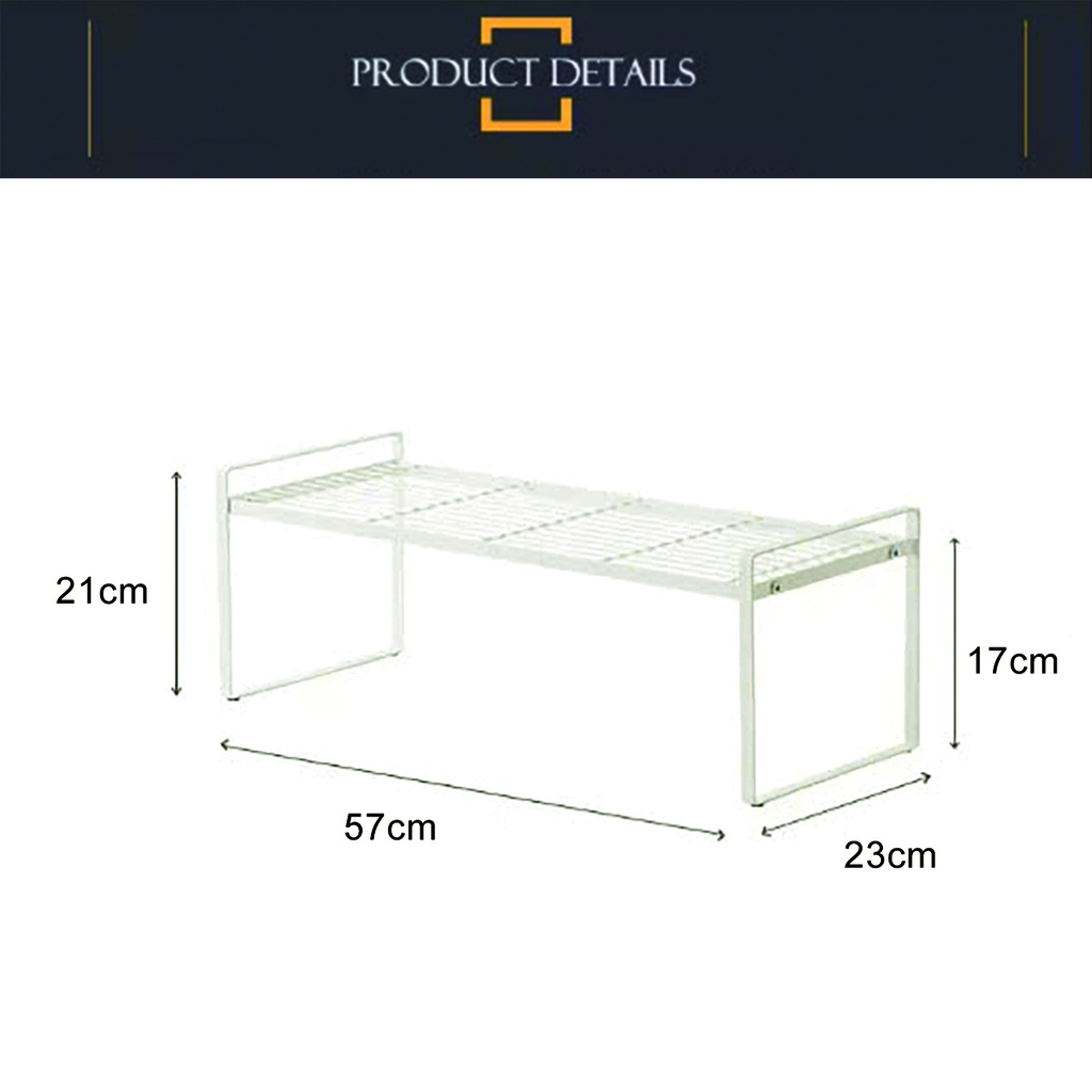 Estante de cocina metálico rejilla 35cm Blanco