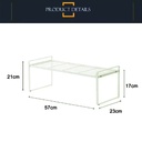 Estante de cocina metálico rejilla 35cm Blanco