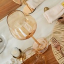 Copa de cristal vino corte oblicuo 430ML ámbar