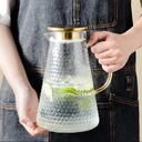 Jarra de vidrio de borosilicato cónica 1800ML labrada