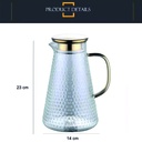 Jarra de vidrio de borosilicato cónica 1800ML labrada