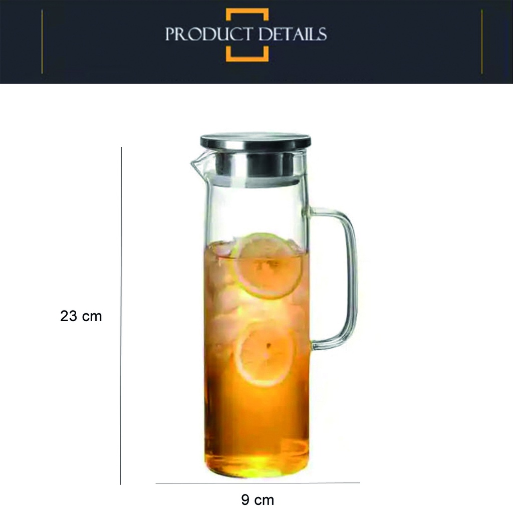 Jarra de vidrio de borosilicato 1200ML
