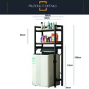 Mueble sobre lavarropas carga Superior Negro