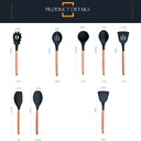 Utensilios madera silicona 8 piezas