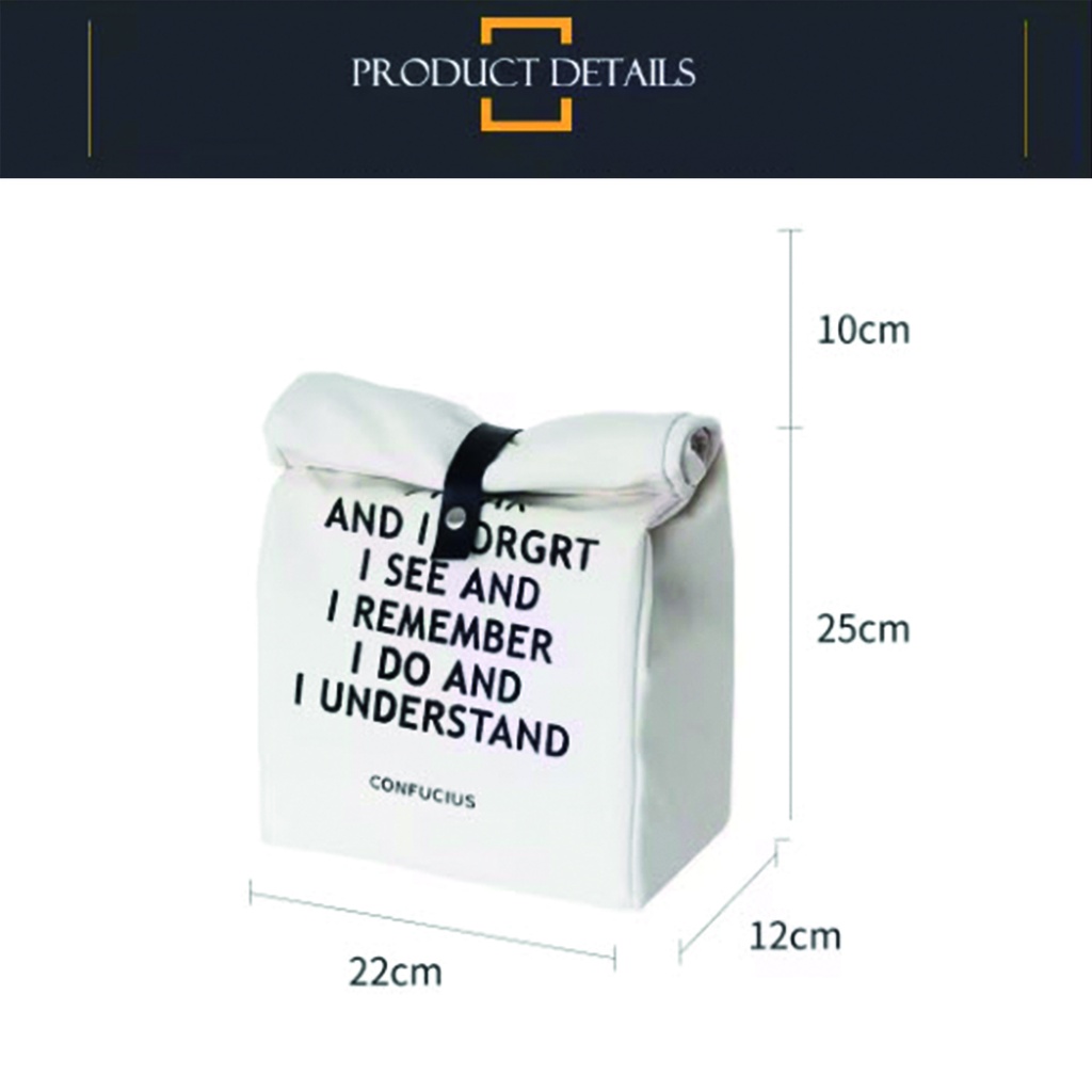 Lonchera térmica bolsa en gabardina