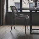 Silla Nantes interior exterior Negro