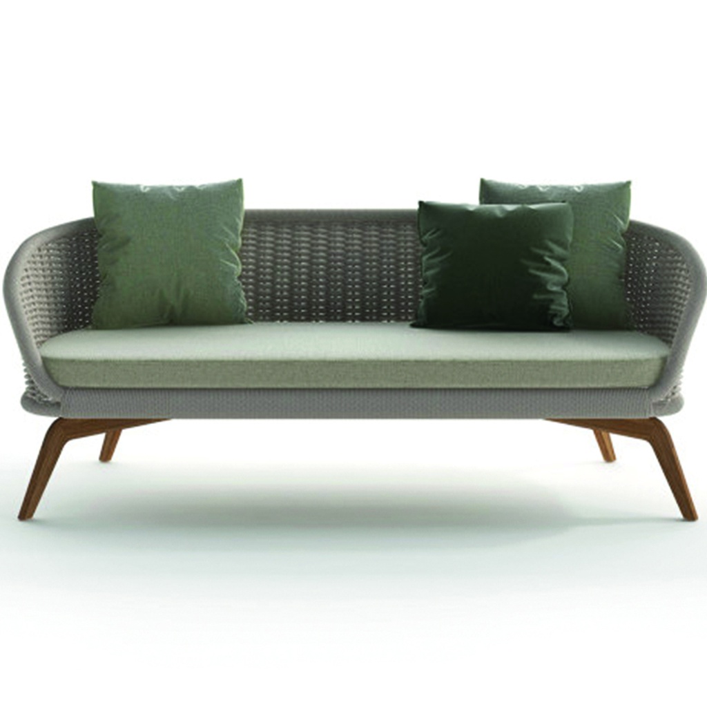 Sofá 2 cuerpos Ludo de exterior Beige