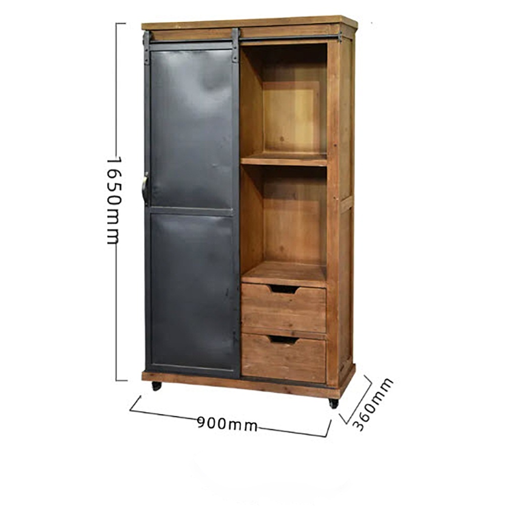 Mueble de madera puerta establo