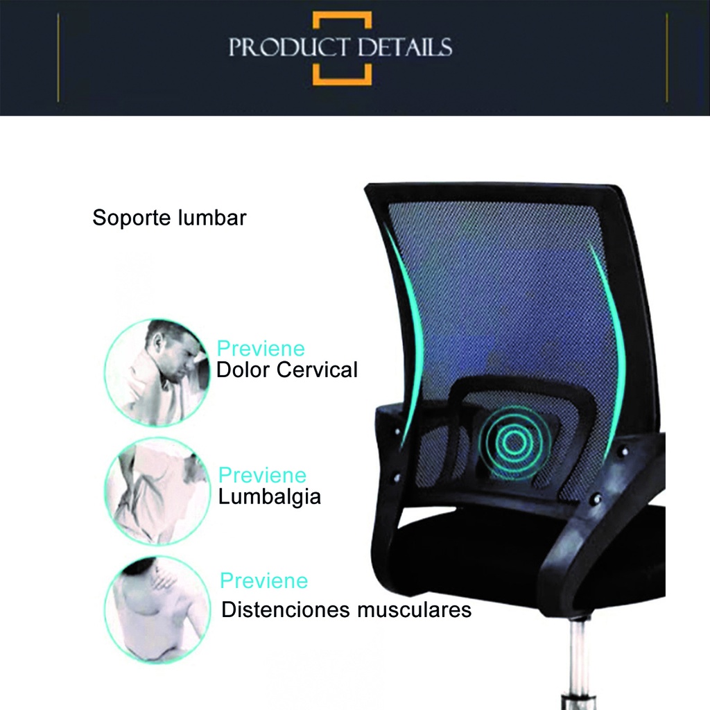 Silla de escritorio Sweden Negro