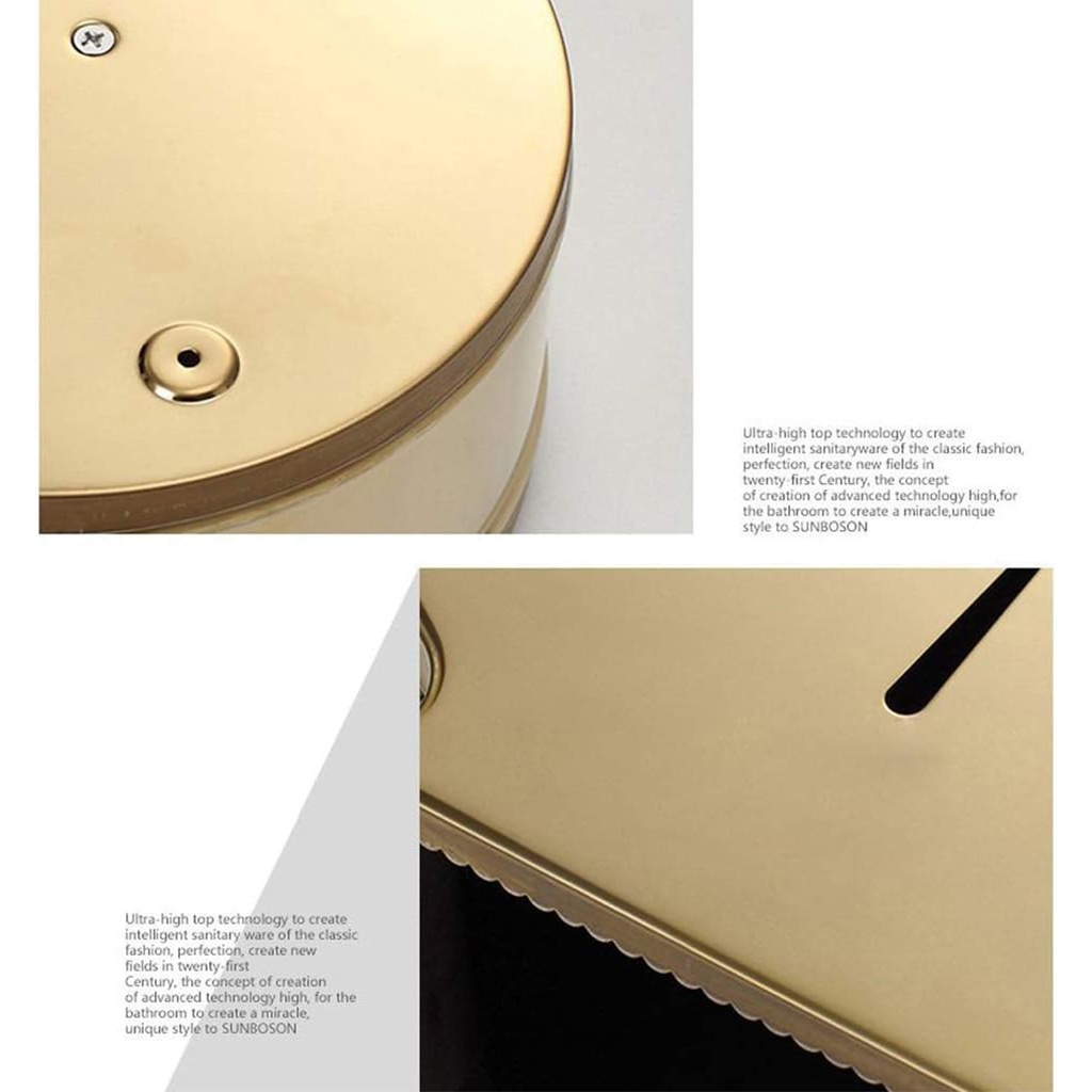 Dispensador metalico de papel higienico 500M Dorado