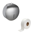 Dispensador de papel + dispensador de toalla Plateado