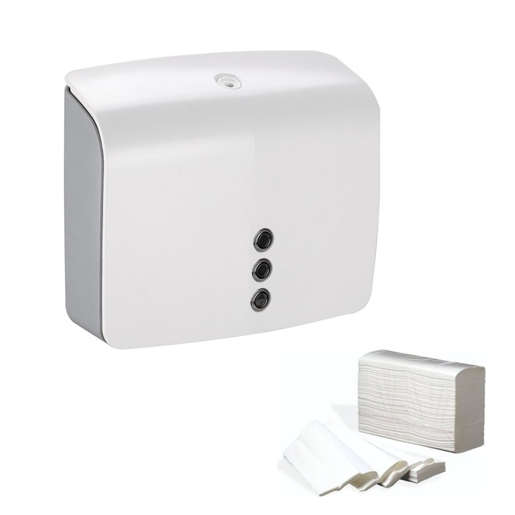 Dispensador de papel + dispensador de toalla Blanco