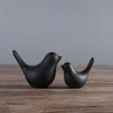 Pájaro ceramica adorno set x2