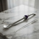 Bombilla acero con aplique Violeta