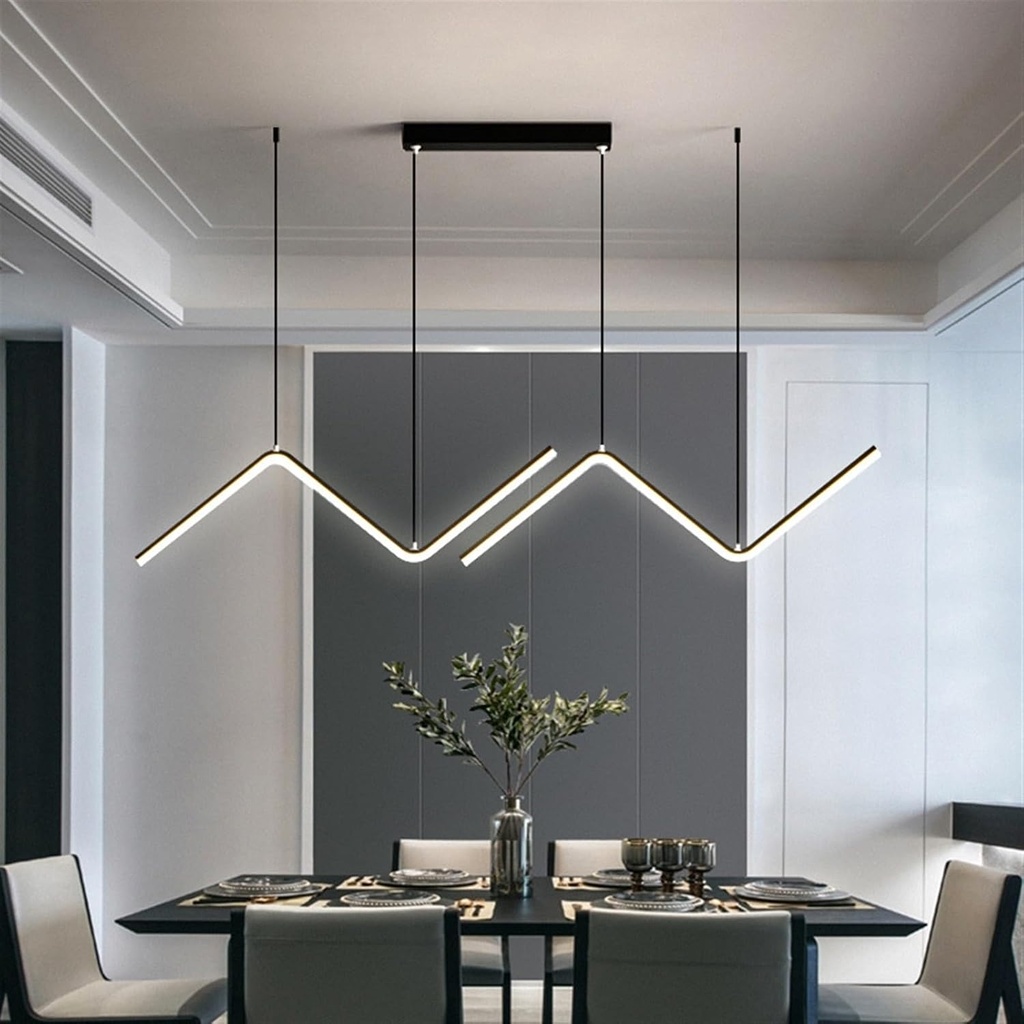 Luminaria led colgante 108W Negro