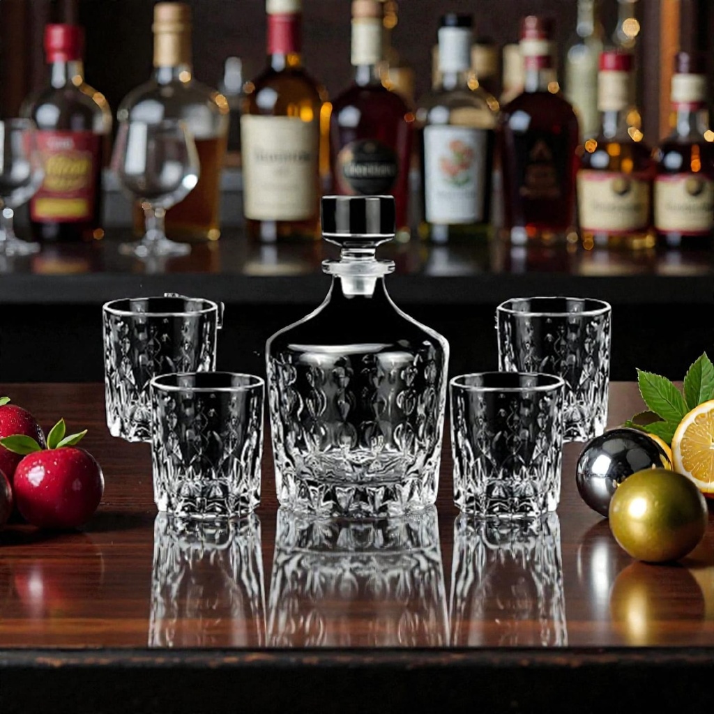 Decantador Whisky + Vasos Mod 9