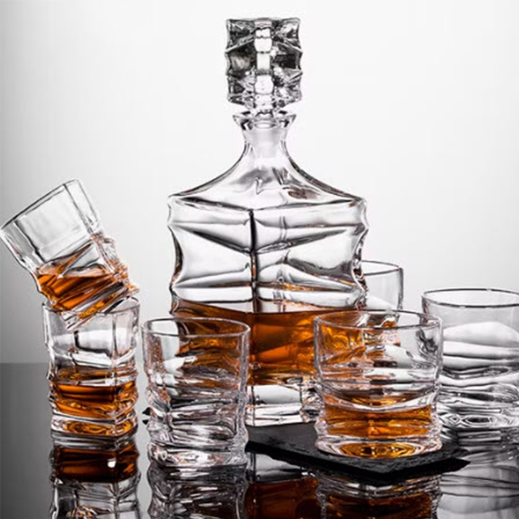 Decantador Whisky + Vasos Mod 11